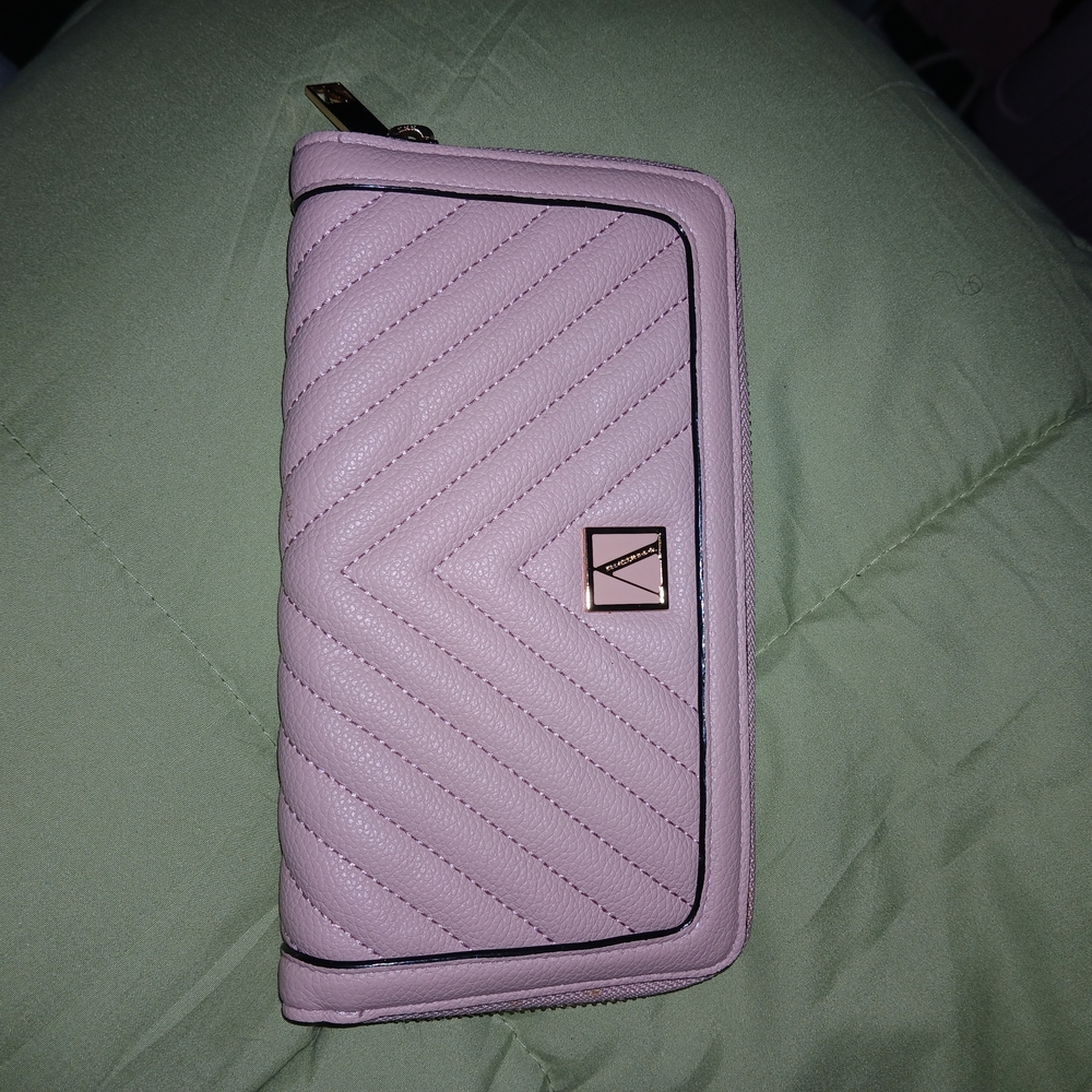 Victoria's Secret Light Pink Chevron Wallet